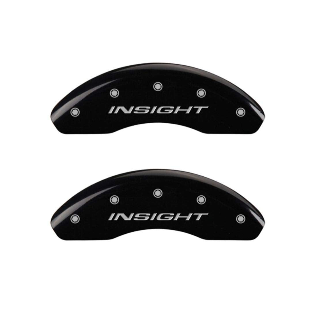 MGP Caliper Covers Black Powder Coat Finish 20003FINSBK Engraved Caliper Cover with Silver Characters, Set of 2 "Honda/Insight"