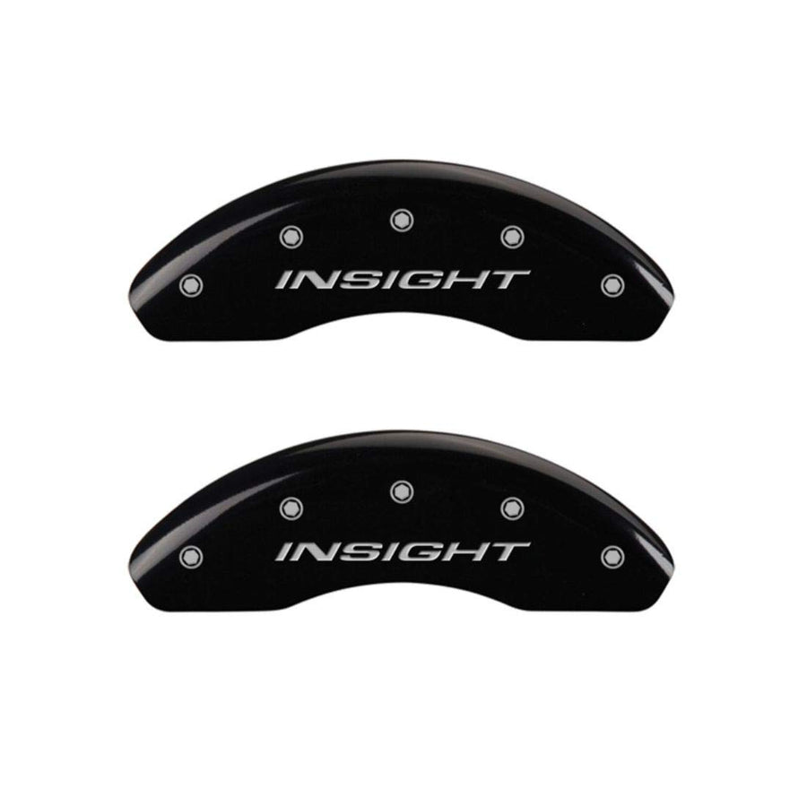 MGP Caliper Covers Black Powder Coat Finish 20003FINSBK Engraved Caliper Cover with Silver Characters, Set of 2 "Honda/Insight"