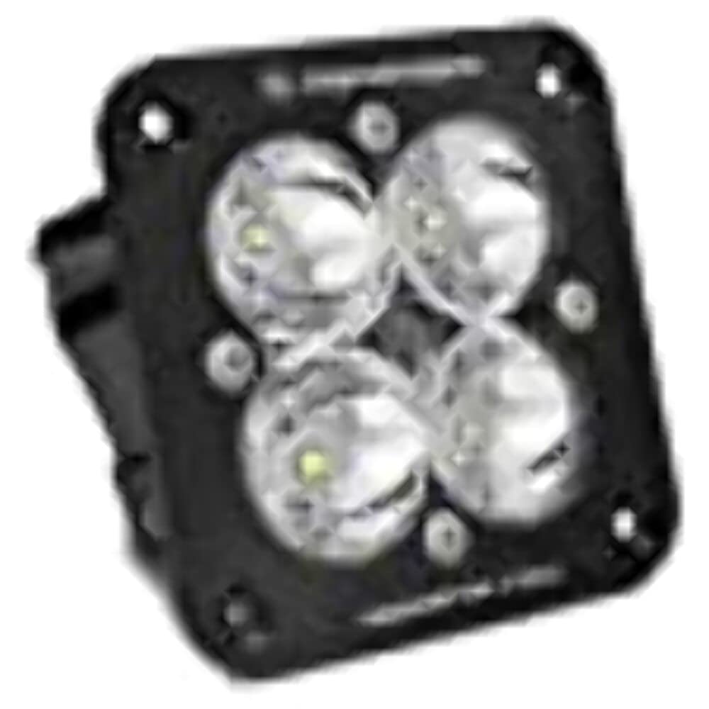 Baja Designs Flush Mount Squadron Pro Black Auxiliary LED Light Pod (Work/Scene Lens; Clear)