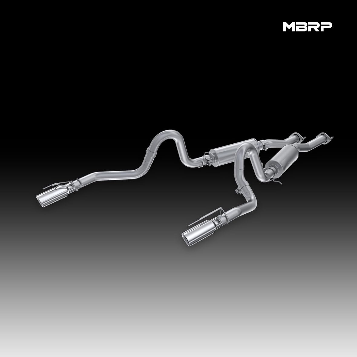 99-04 Ford Mustang GT/Mach 1 MBRP 2.5in Dual Split Rear AL Catback Exhaust w/ 3.5in Dual Wall Tips
