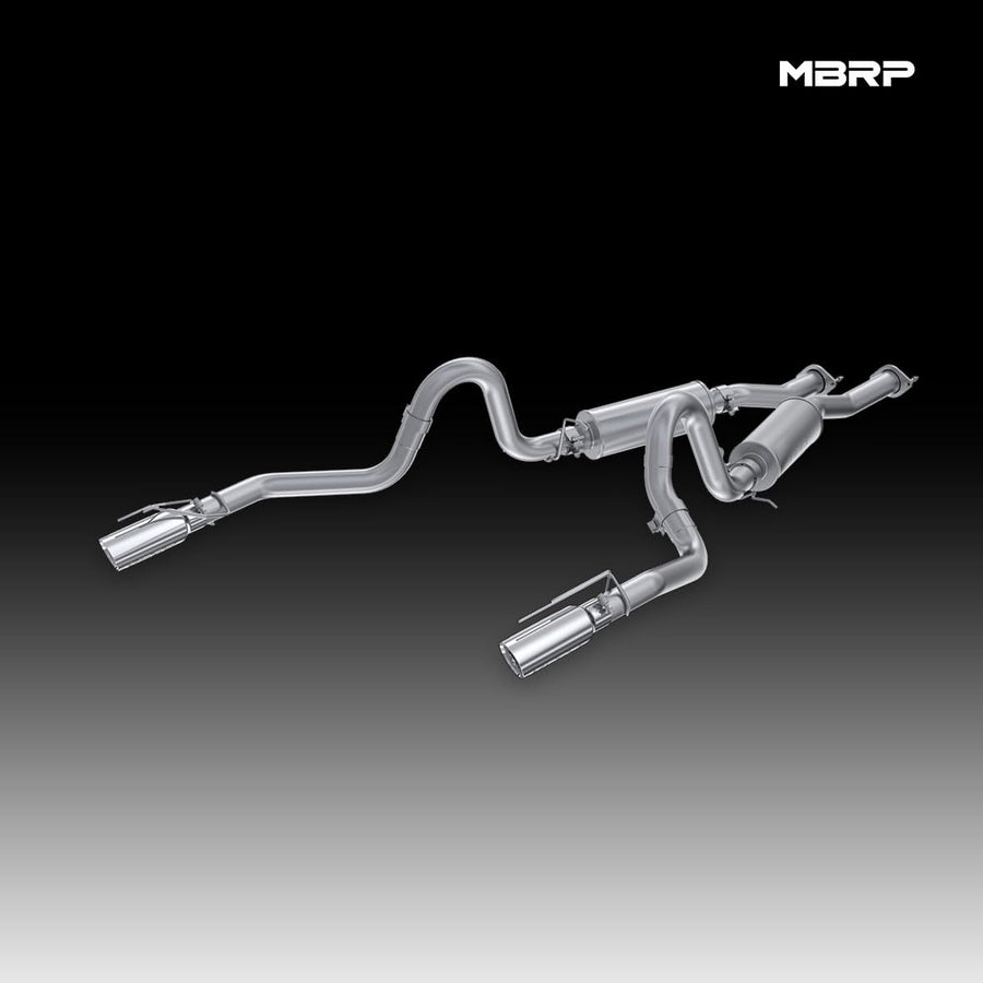 99-04 Ford Mustang GT/Mach 1 MBRP 2.5in Dual Split Rear AL Catback Exhaust w/ 3.5in Dual Wall Tips