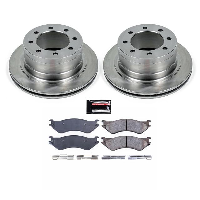 POWERSTOP Autospecialty KOE5490 Rear Replacement Brake Kit-OE Brake Rotors & Ceramic Brake Pads For 2006-2008 Dodge Ram 1500 | 2003-2008 Dodge Ram 2500 3500 Pickup