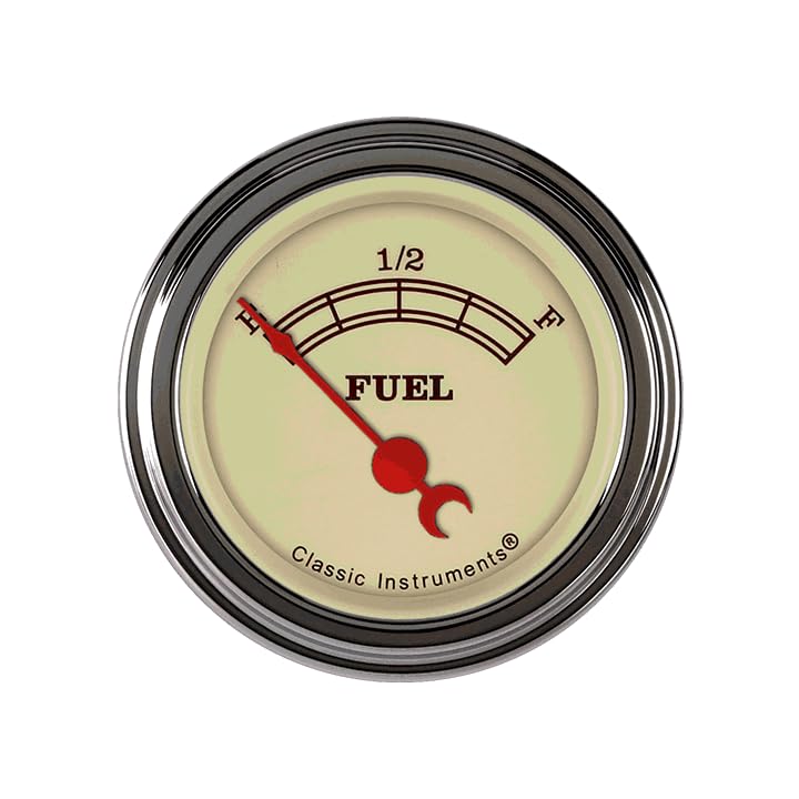 Vintage Classic Instruments VT11SLF 2-1/8" Fuel Gauge 75-10 Ohm