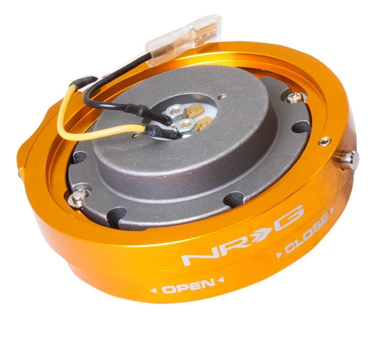 Thin Version NRG Innovations Steering Wheel Quick Release Hub, 6x70 & 6x74mm Bolt Patterns, 1" Depth Universal Quick Release Kit, Rose Gold, NRG-SRK-400RG