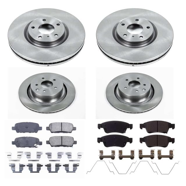 Power Stop Autospecialty KOE2862 Front and Rear Replacement Brake Kit-OE Brake Rotors & Ceramic Brake Pads For INFINITI G35 2007-2008, INFINITI G37 2008-2013 [Model Specific]