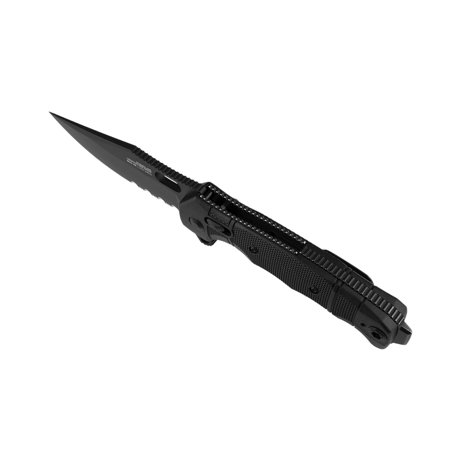 SOG Seal XR Hard-Use Partially Serrated Ambidextrous Pocket Tactical Folding Knife XR Lock CPM-S35VN Steel