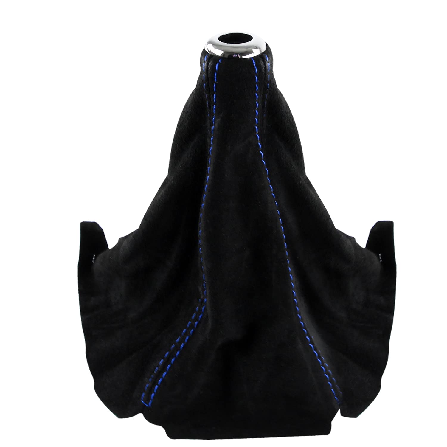 5 Sp Suede Leather SPEC-D TUNING Manual Shift Boot Cover W/Blue Stitch Trim Compatible with Honda Civic, Acura Integra