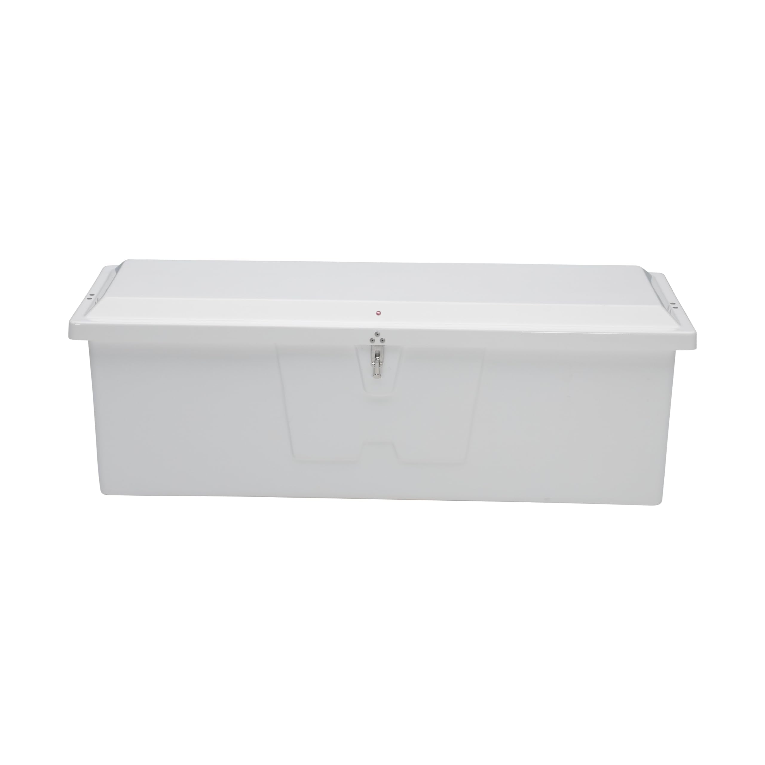 Stow 'N Go Medium Fiberglass Dock Box TAYLOR MADE PRODUCTS, White (24"H x 72"W x 23"D) – Fiberglass construction, UV gelcoat finish, stainless steel lockable latch and hardware – 2020108642