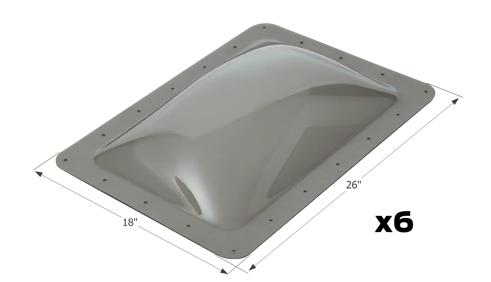 ICON Skylight 14267, SL1422S, Smoke, 6-Pack
