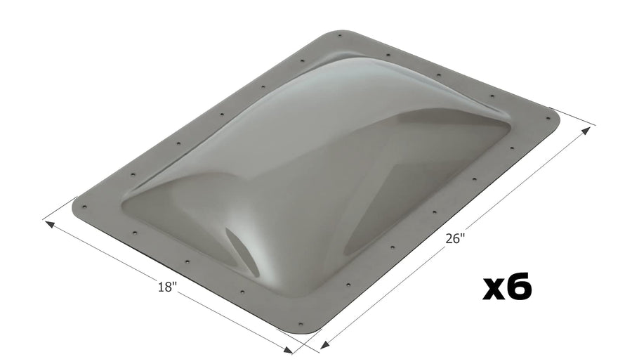 ICON Skylight 14267, SL1422S, Smoke, 6-Pack