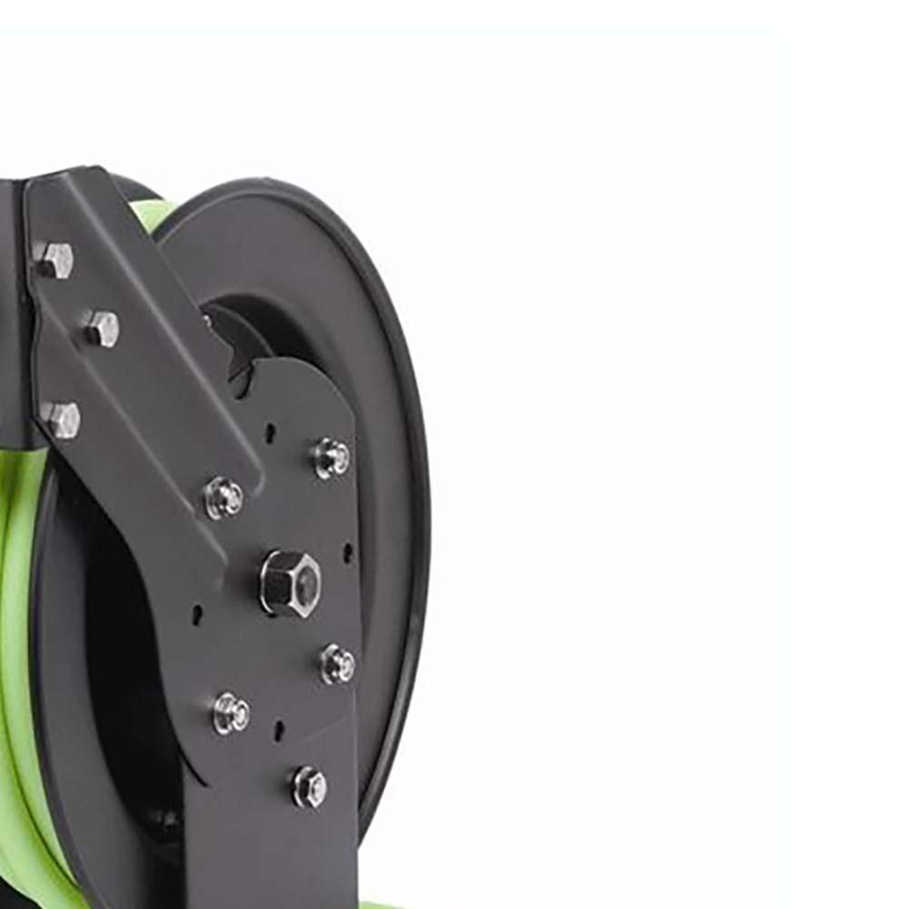 Flexzilla Retractable Open Face Air Hose Reel, 3/8 in. x 25 ft., Heavy Duty, Lightweight, Hybrid, ZillaGreen - L8603FZ