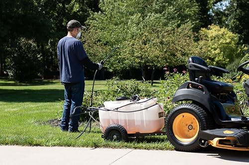 Tow-Behind Agri-Fab 45-0616 Sprayer with Boom and Spray Wand 25 - Gallon Capacity, 1.6 GPM, 100 PSI Pump