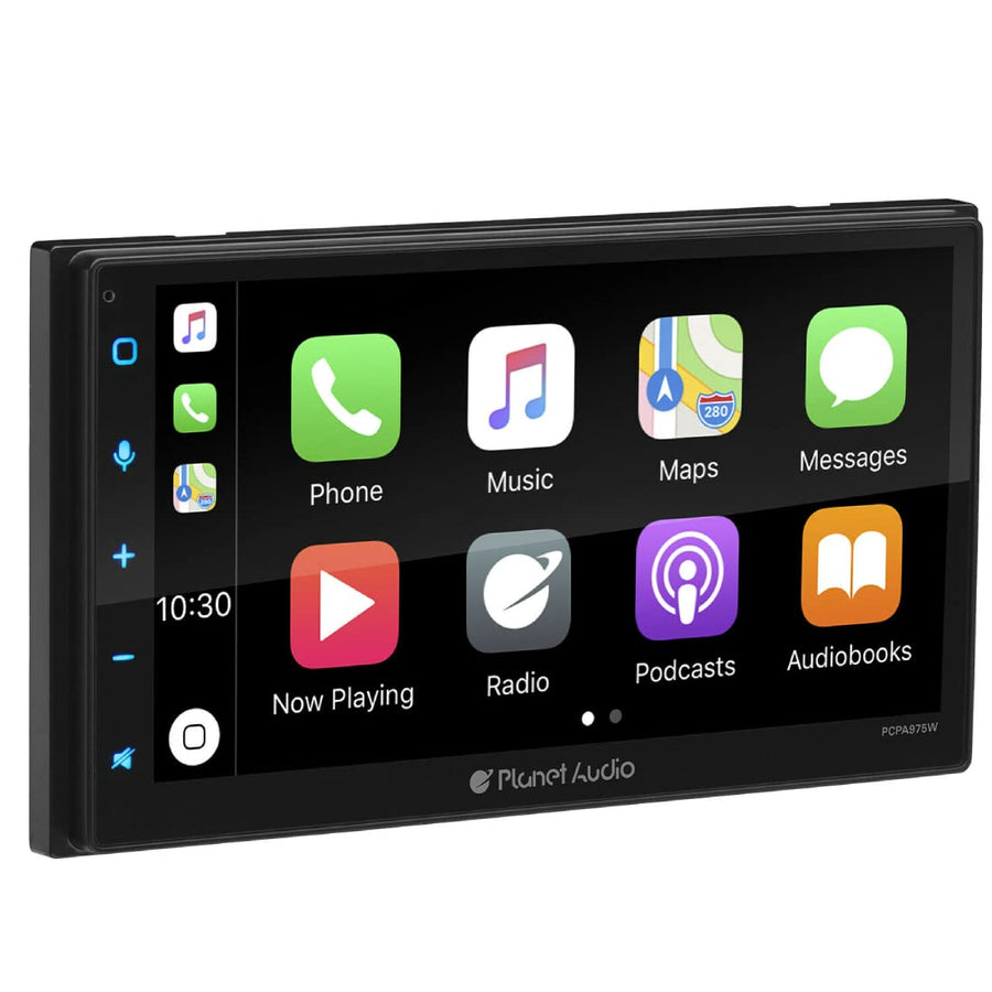 Car Stereo Planet Audio PCPA975W - Wireless Apple CarPlay & Android Auto, Double Din, 6.75 Inch Touchscreen, Bluetooth, No DVD Player, Radio Receiver
