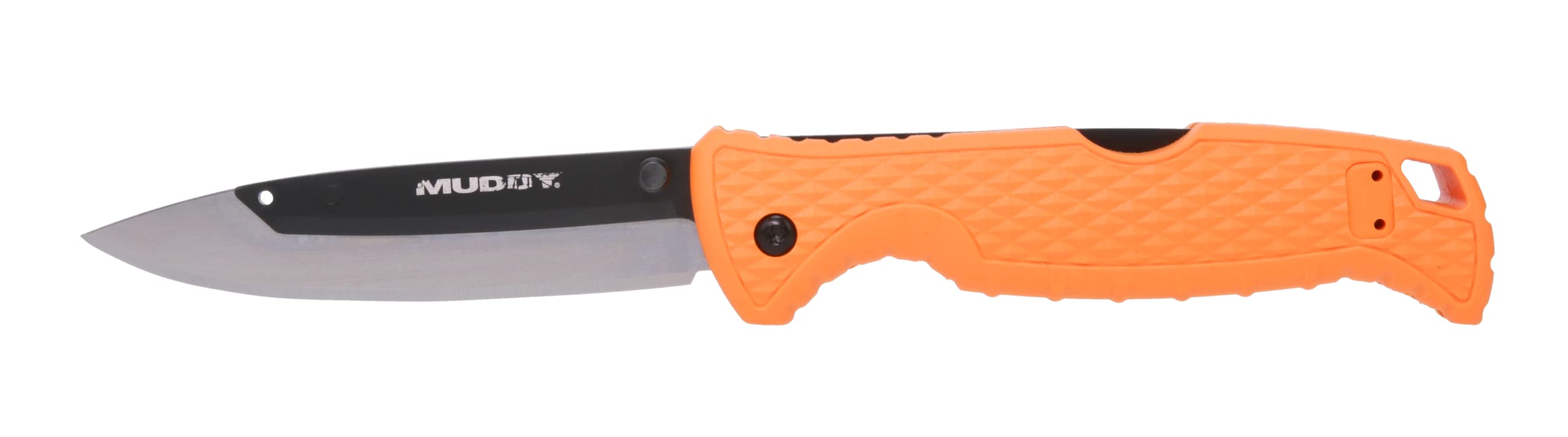 3.5" Muddy REPLACE-A-BLADE KNIFE / 5 BLADES + POUCH, Orange