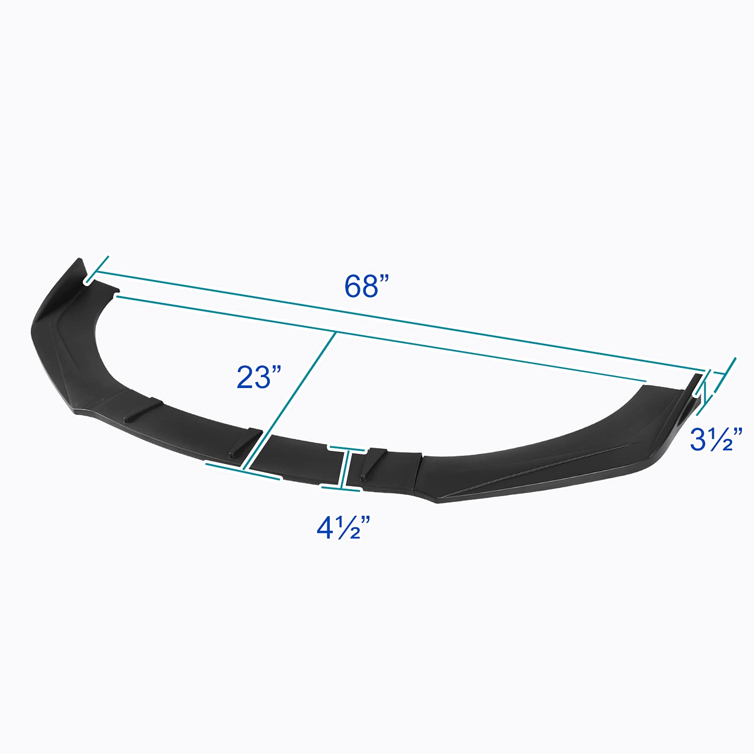 Front Bumper Lip Spoiler Spec-D Tuning Universal Black Body 3PC Style Set