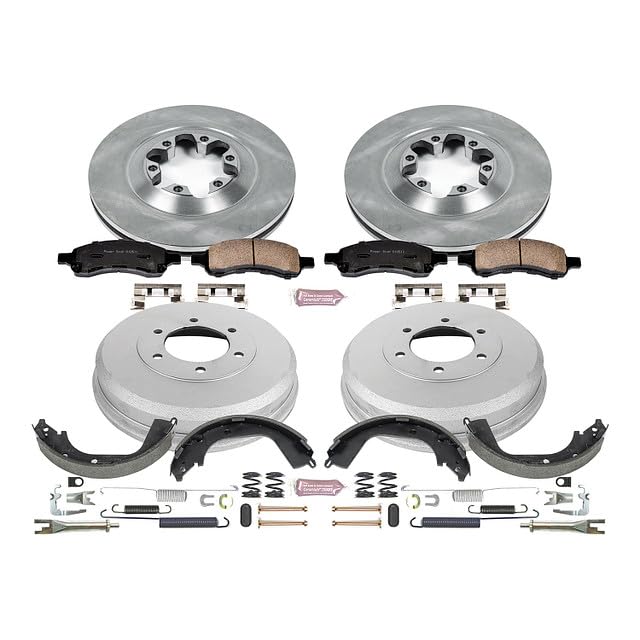 Power Stop Autospecialty KOE15262DK Front and Rear Replacement Brake Kit-OE Brake Drums & Ceramic Brake Pads