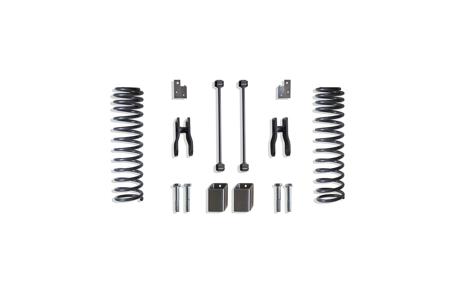 Part# 949942E-2 MAX TRAC SUSPENSION'S is A 2" Lift Rear Box KIT Including COILS, Bump Stop Extensions, Brake LINE Brackets, SWAY BAR END Links, Shock Extenders & Hardware