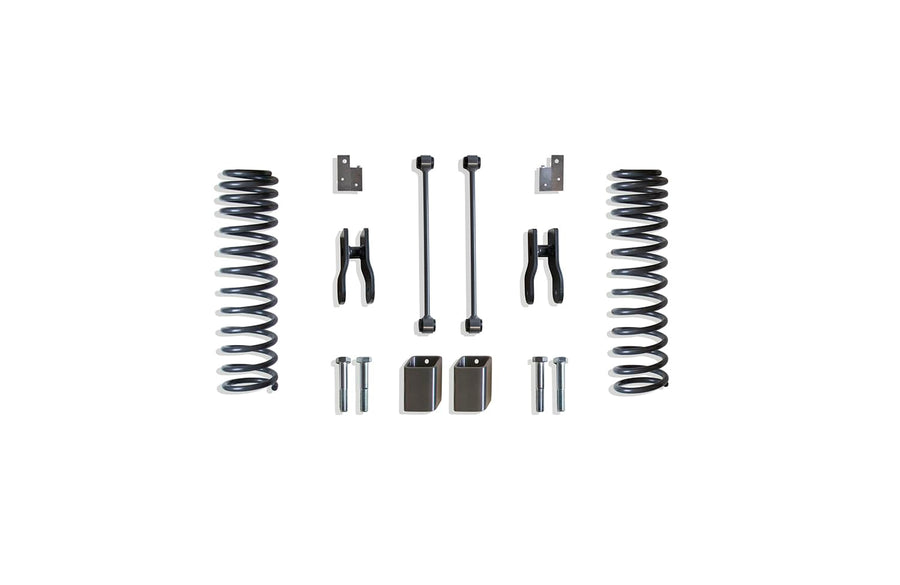 Part# 949942E-2 MAX TRAC SUSPENSION'S is A 2" Lift Rear Box KIT Including COILS, Bump Stop Extensions, Brake LINE Brackets, SWAY BAR END Links, Shock Extenders & Hardware