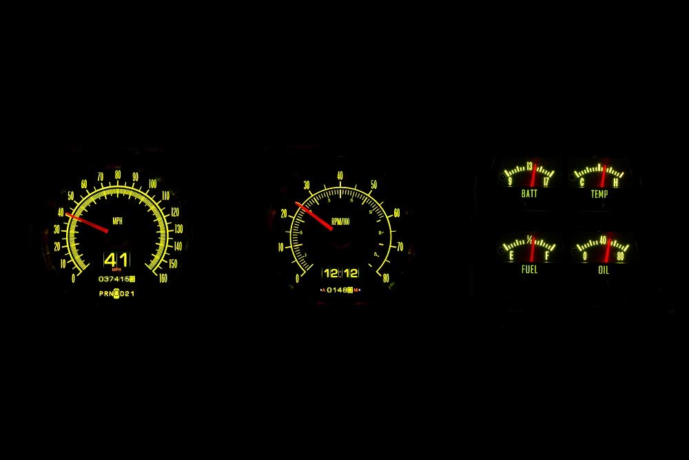 Dakota Digital Retrotech Gauge Instrument System RTX-69C-CAC-X Compatible with 1969 Camaro with Console Gauges