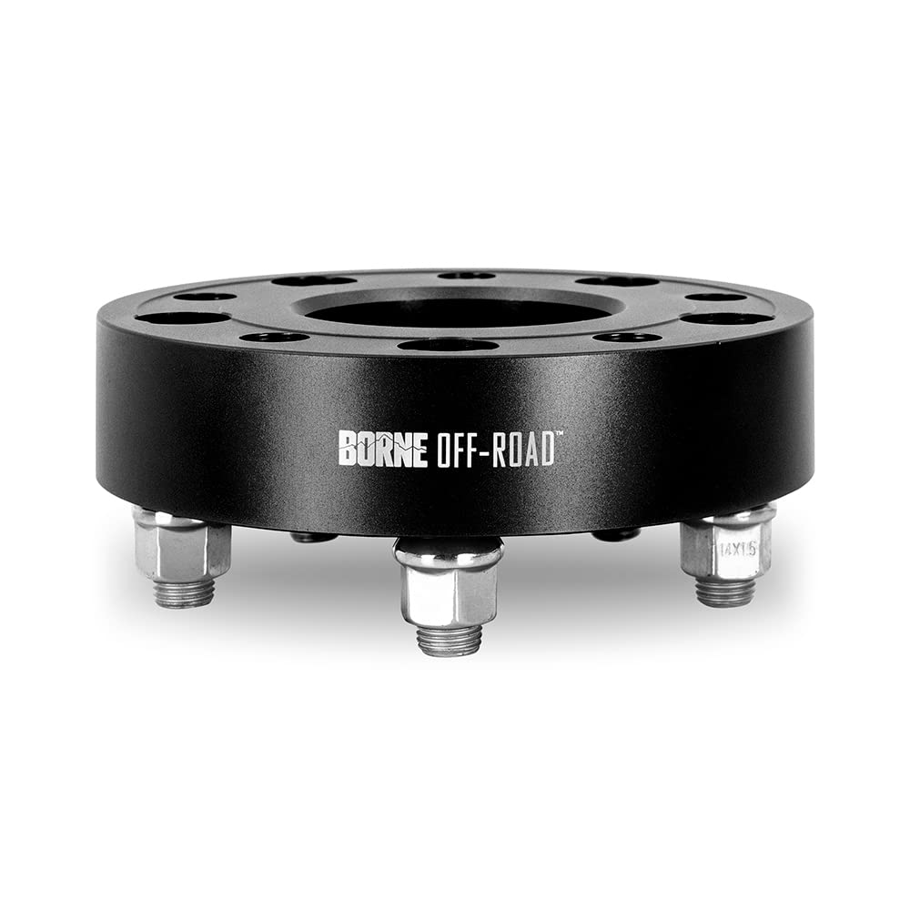 Borne Mishimoto Off-Road Wheel Spacers, 5X127, 1.75 Inch Thick, Compatible with Jeep Wrangler/Gladiator/Grand Cherokee, Black
