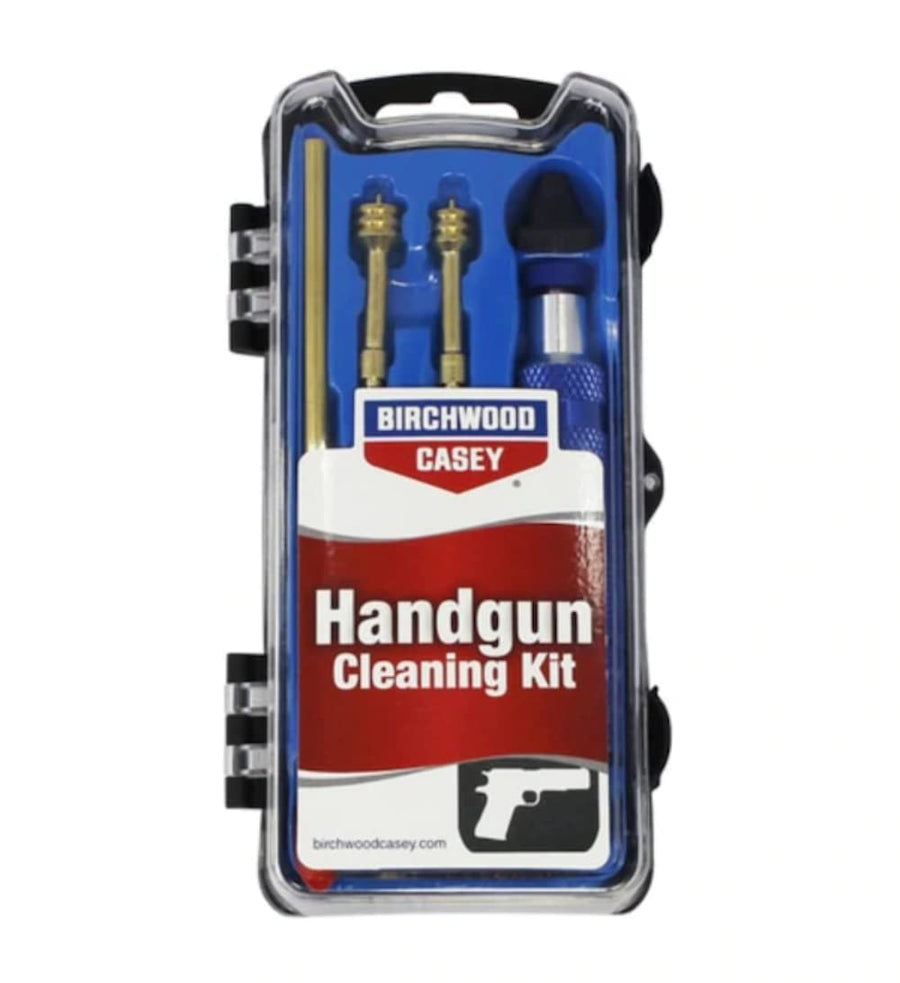 Durable Birchwood Casey Versatile Maintenance Gun Cleaning Kit | Brushes, Jags, Rod, T-Handle & Case Included | for Handgun
