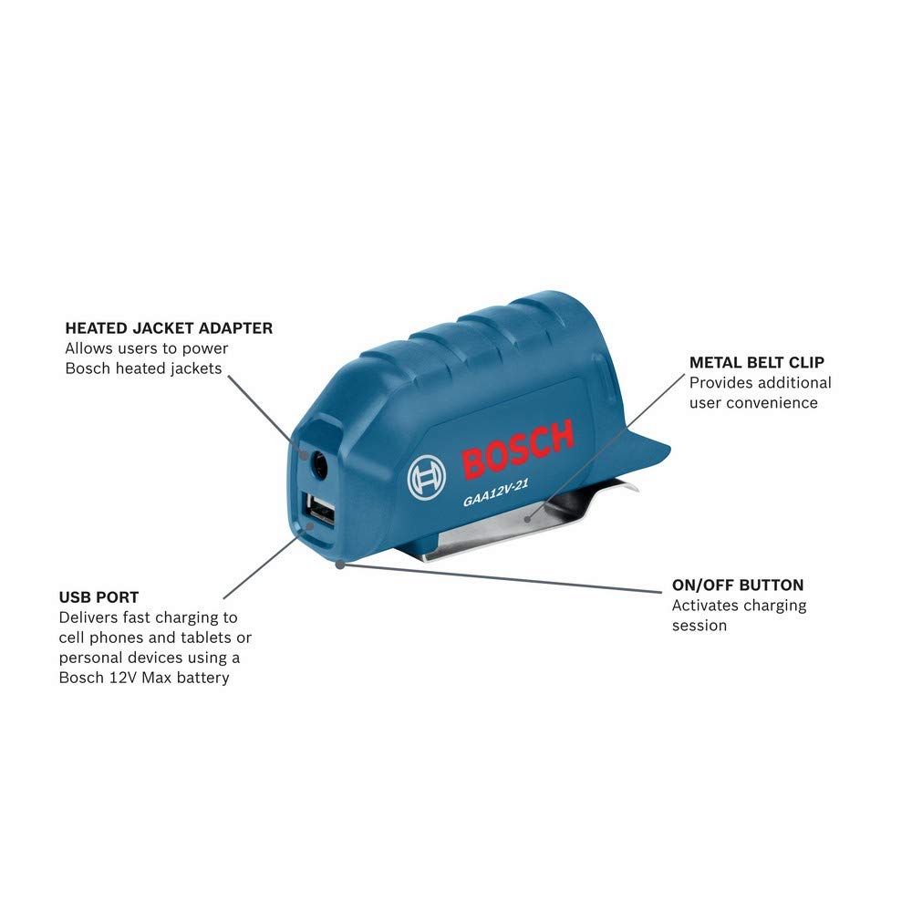 12V Max Bosch Portable Power Adapter GAA12V-21N