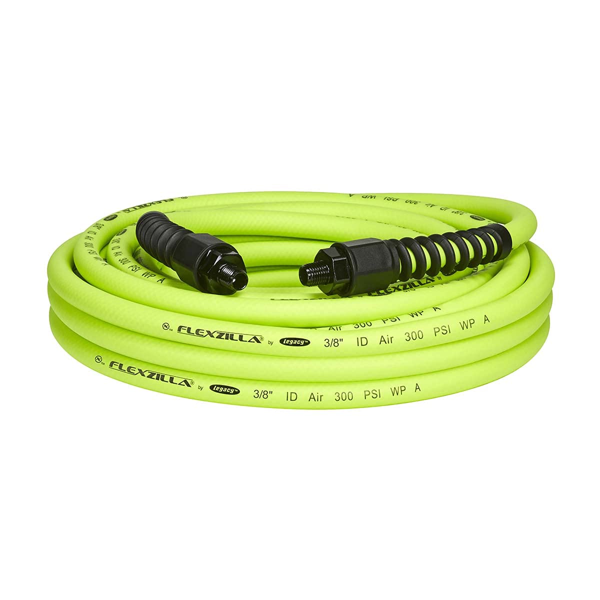 3/8 in. Flexzilla Pro Air Hose, 35 ft., Heavy Duty, Lightweight, Hybrid, ZillaGreen - HFZP3835YW2