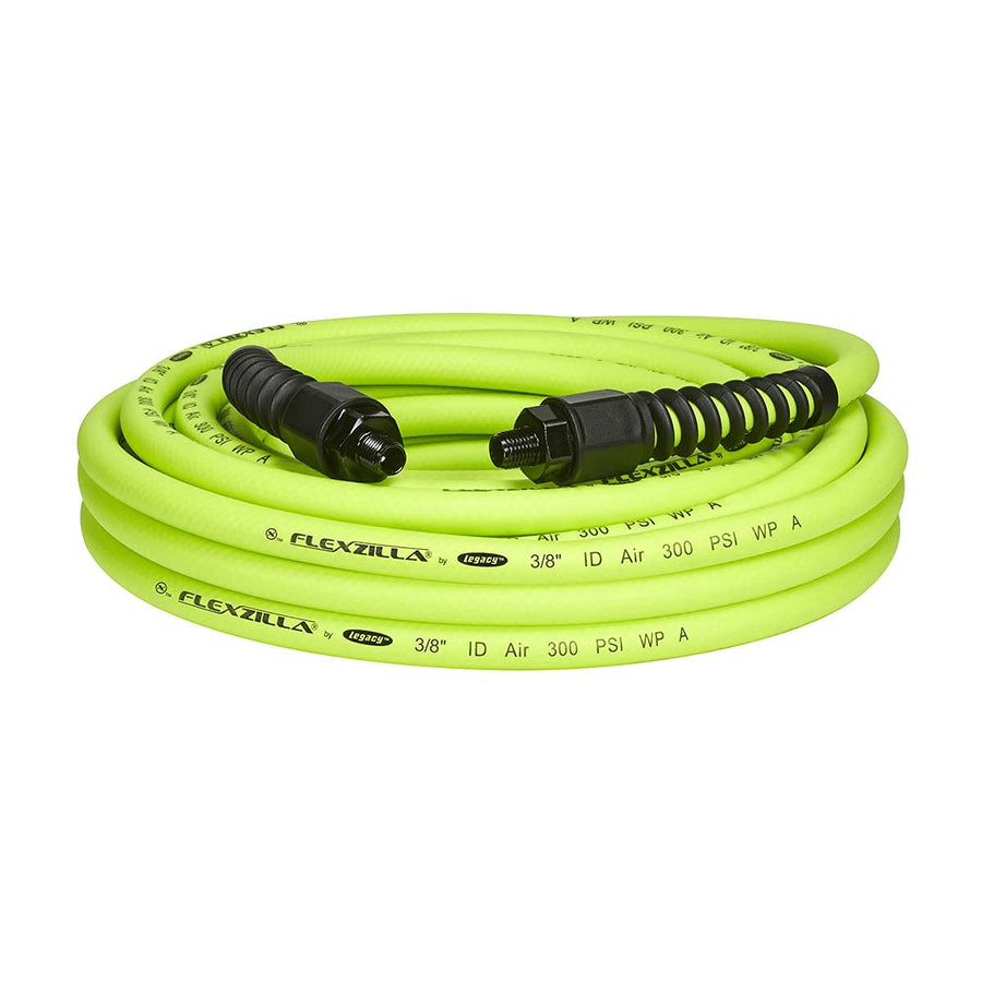 3/8 in. Flexzilla Pro Air Hose, 35 ft., Heavy Duty, Lightweight, Hybrid, ZillaGreen - HFZP3835YW2