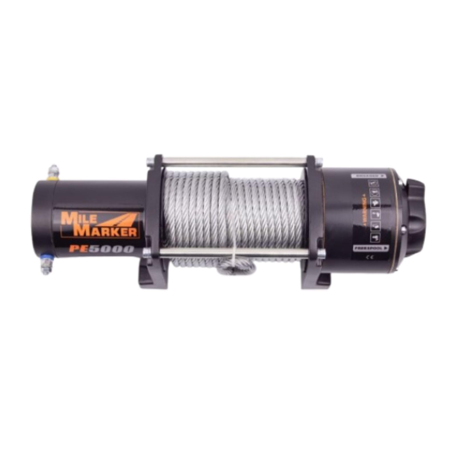 Winch Mile Marker 77-50120W PE5000 5000 lb. Pulling Capacity fits 1993 2000 Honda TRX300 FourTrax - Waterproof, 79′ of Steel Cable, All Metal Planetary Gearing, Aluminum Hawse Fairlead