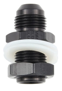 Fuel Cell Bulkhead -12AN Fragola w/Washers and Nut - Black