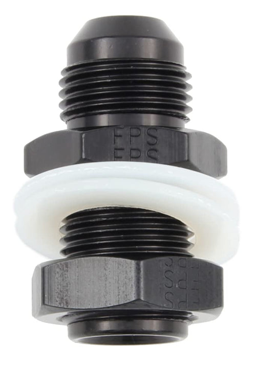 Fuel Cell Bulkhead -12AN Fragola w/Washers and Nut - Black