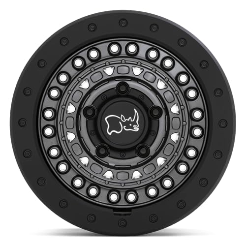 Black Rhino BARRICADE Hard Alloys 17X8.5, 5X5.0, 4.04, -18mm GUN BLACK WITH BLACK ROCK GUARD - 1785BCD-85127G71