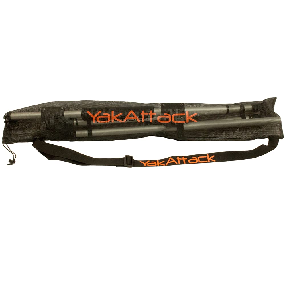 YakAttack Universal CommandStand Kayak Stand Assist Bar | Adjustable Width | Includes Paddle Holders & Accessory Mounts | Track or Flat Mount | Folding Frame | Made in USA