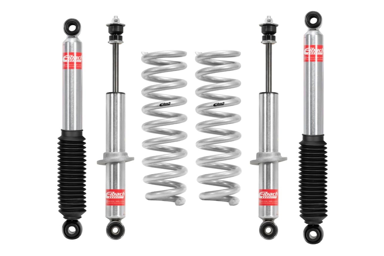 Eibach PRO-TRUCK-LIFT Suspension Lift Kit, 2-1/2 in Front Lift, 0 to 1 in Rear Lift, Shocks/Springs, compatible with Toyota Midsize Truck 1995-2004, Kit
