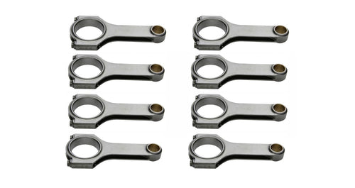 Connecting Rod Eagle Specialty Products 5400S3D, H Beam, 5.400 in Long, Bushed, 7/16 in Cap Screws, Forged, Steel, Compatible with Small Block Ford, Set of 8