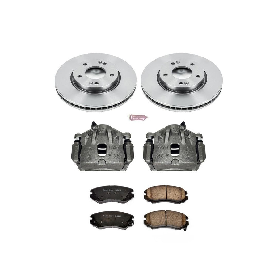 Power Stop KCOE165C Replacement Autospeciality Front Caliper Kit- OE Rotors, Ceramic Brake Pads, Calipers