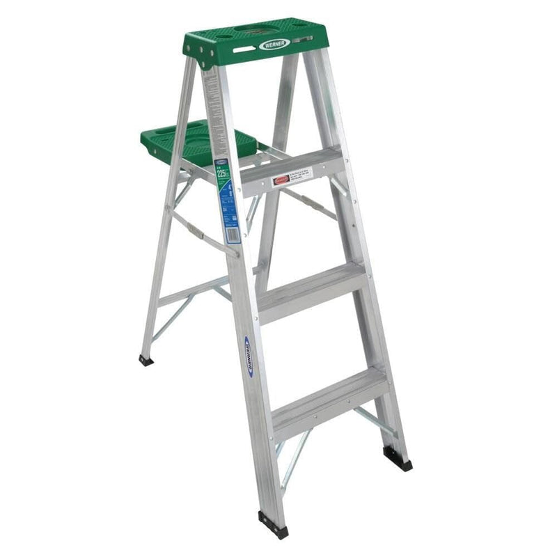 354 Werner stepladders, 4 feet, Green,red