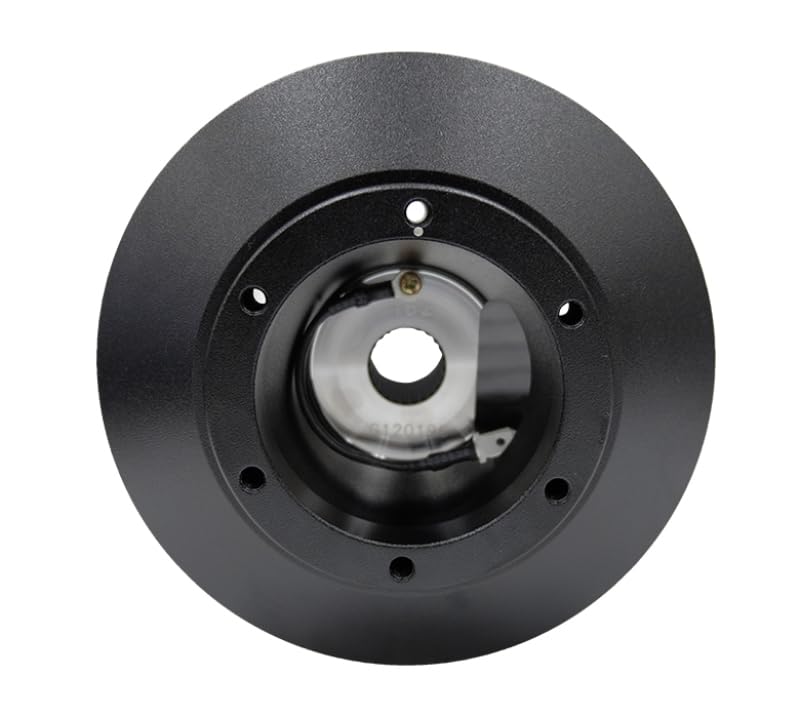 NRG Innovations Short Hub Steering Wheel, Aluminum Steering Shaft, 6x70mm Bolt Pattern Quick Release Adapter Unit, Compatible With 97-03 Ford F150/ F250/ F350; 04-08 F250/ F350, Black, NRG-SRK-162H