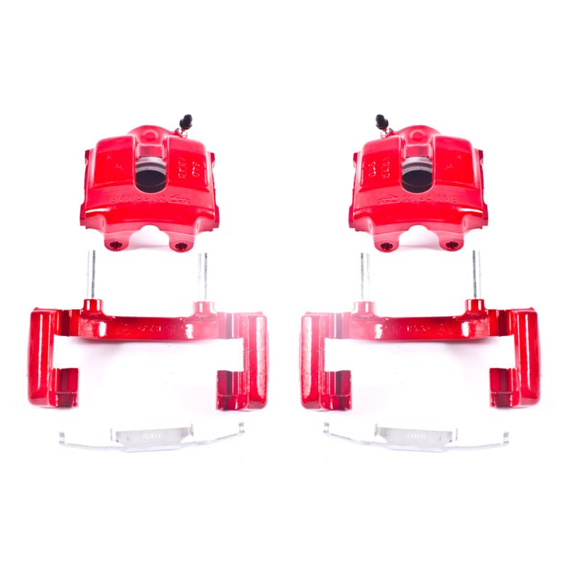 Power Stop Caliper Set For BMW 3, BMW 320i, BMW 325Ci, BMW 325i, BMW 325xi, BMW 328i, BMW Z3, BMW Z4 [Model Specific] Front Pair of High-Temp Red Powder Coated Calipers S1618A