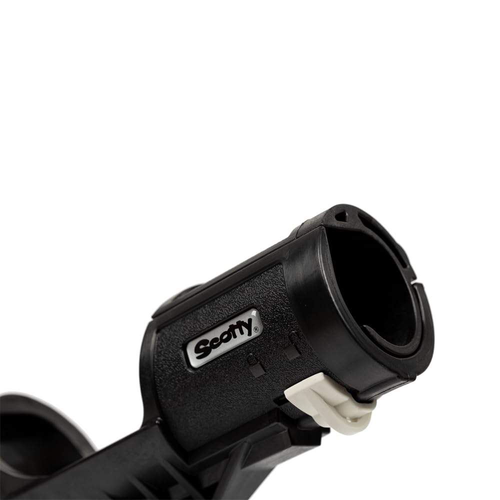 Orca Rod Holder Scotty #400-BK w/ #241L Side Deck Mount, Black, Small