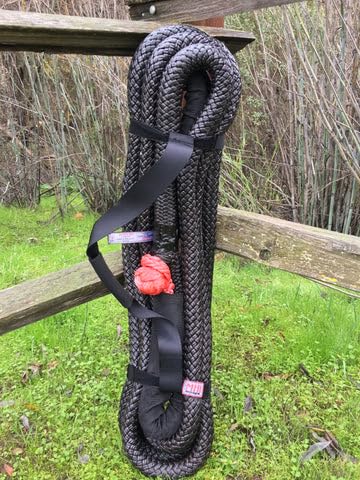 Open Loop Zeus Recovery Rope – 1 1/4" x 30' | 52,500 lbs. Rating | Kinetic Energy Rope with Integrated Open Eye Soft Shackles