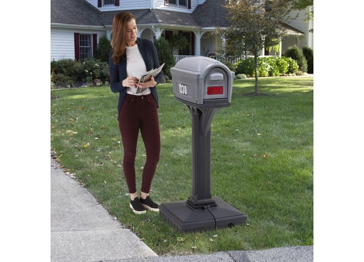 Easy Up Simplay3 Dig-Free Classic Mailbox (Steel Gray/Charcoal)