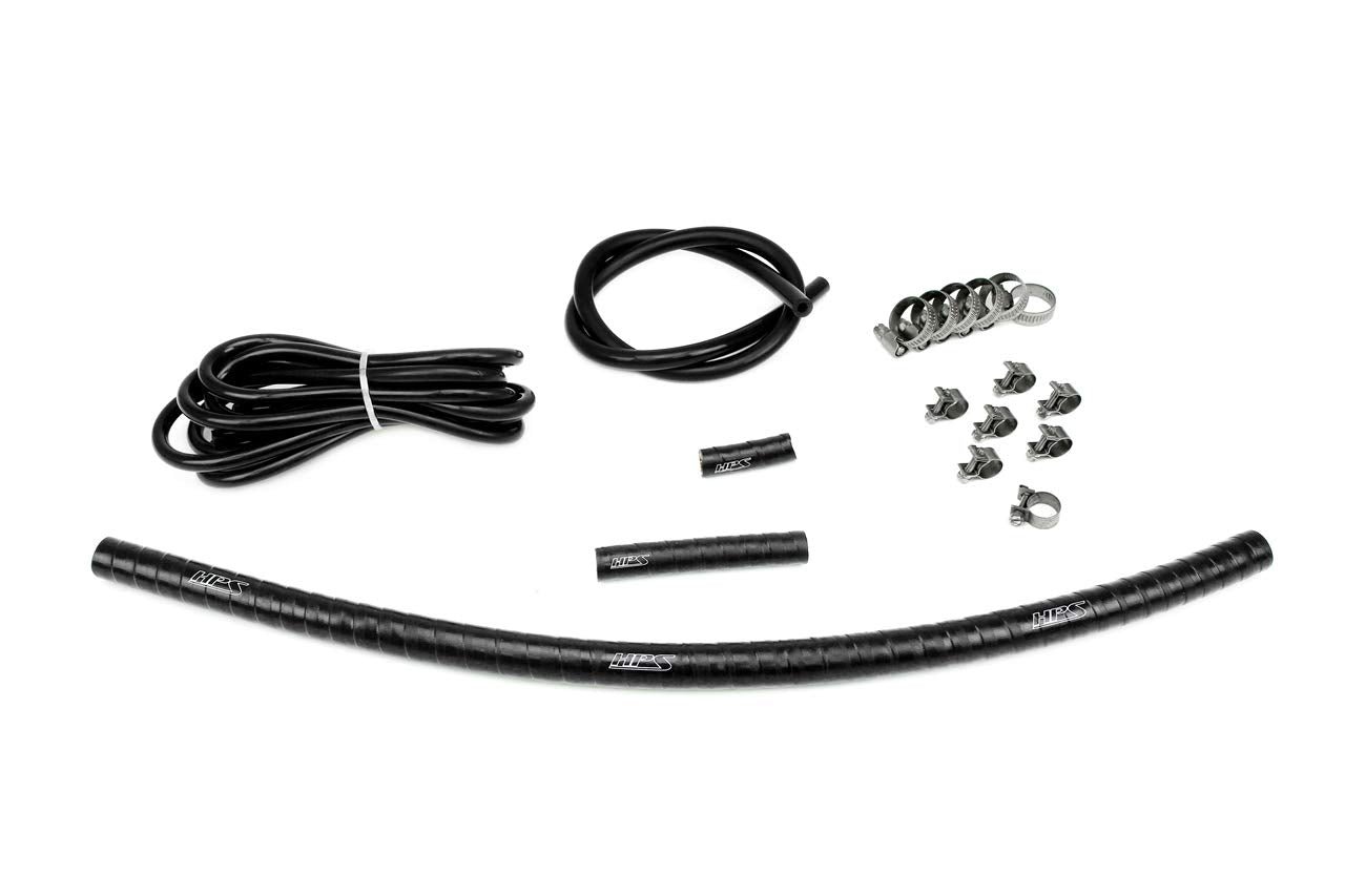 Black HPS Reinforced Silicone Vacuum and Breather Hose Kit 57-2013-BLK
