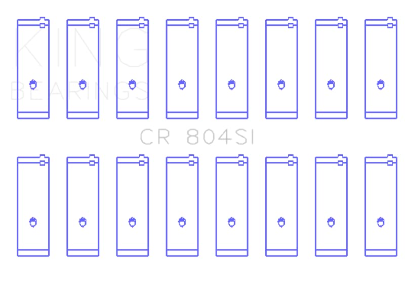 Ford 260CI/289CI/302 5.0L King Engine Bearings (Size 020) Windsor Connecting Rod Bearing Set (CR804SI020)