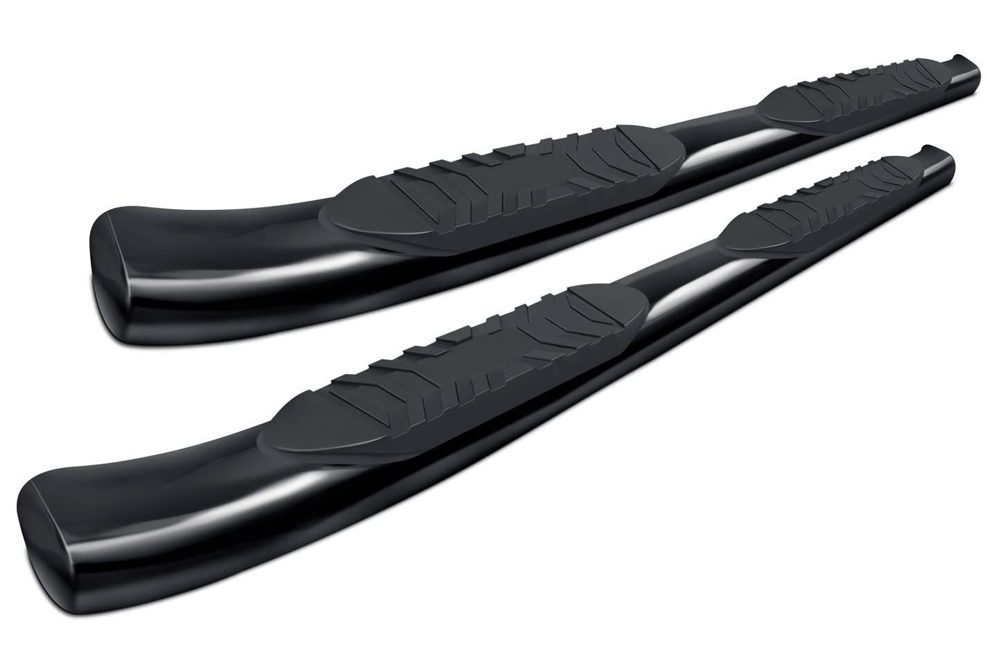 Lund Nerf Bar 24295007 (Oval 5" Black Stainless Steel Curved for 2007-2018 Toyota Tundra CrewMax)