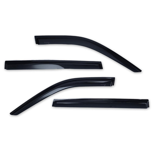 TrailFX Rainguards Acrylic Fits 2020-2025 Toyota Highlander Low Profile Tape-On Smoke Window Vents Outside Channel Mount Set of 4 Rain Guards TrailFX 4739H