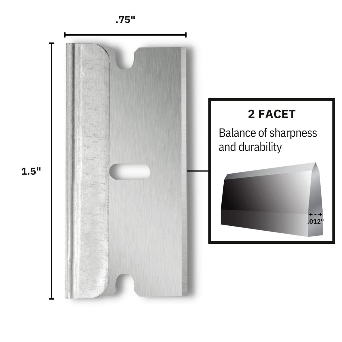 Single Edge Razor Blades American Line - 100-Pack - 0.012" Heavy Duty High Carbon Steel for Extra Durability and Long Life - 66-0448