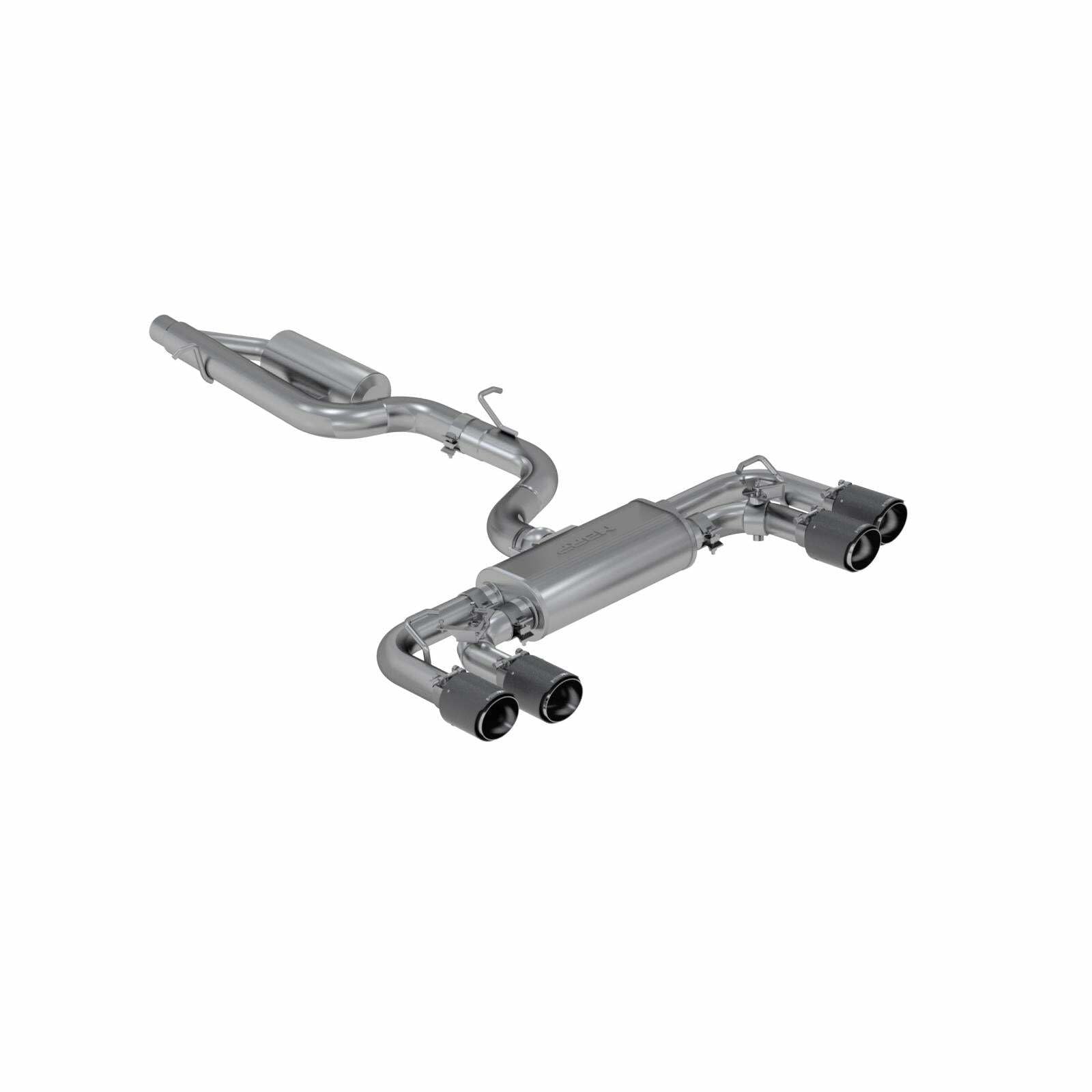 15-19 VW Golf R MBRP 3 in Cat Back w/ 4 in OD Quad Carbon Fiber Tips - T304