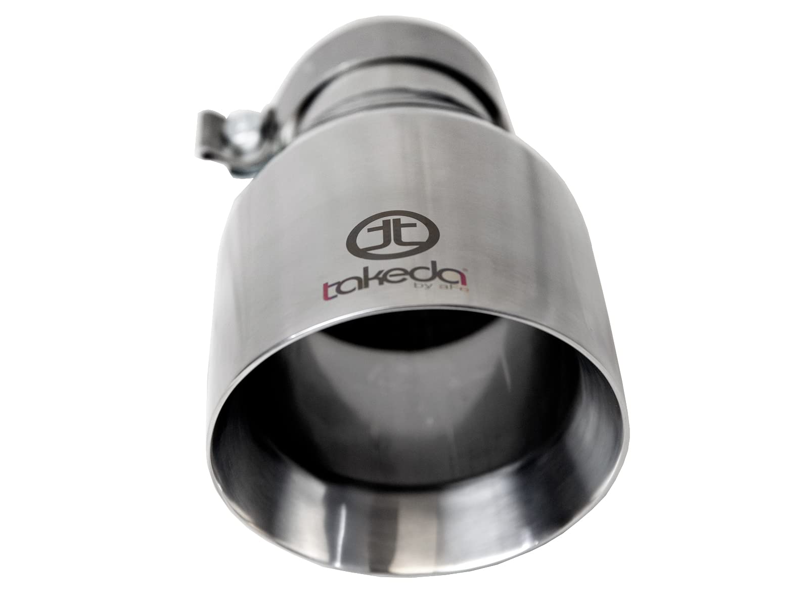 aFe Power 304 Stainless Steel Takeda Clamp-on Exhaust Tip Polished Fit 3 IN Inlet x 5 IN Outlet x 9 IN L 49T30504-P09