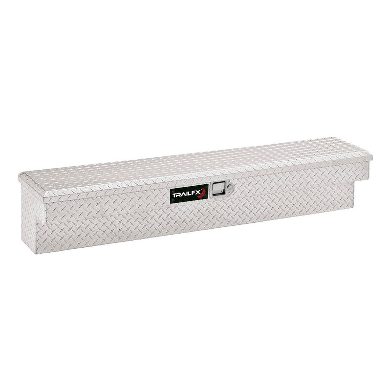 TrailFX Tool Box Side Mount Single Lid with Struts, Polished 16-Gauge Diamond Tread Aluminum 3.7 Cubic Foot 60 Length x 11-1/4 Width x 11 Height Bright Finish TrailFX 160601
